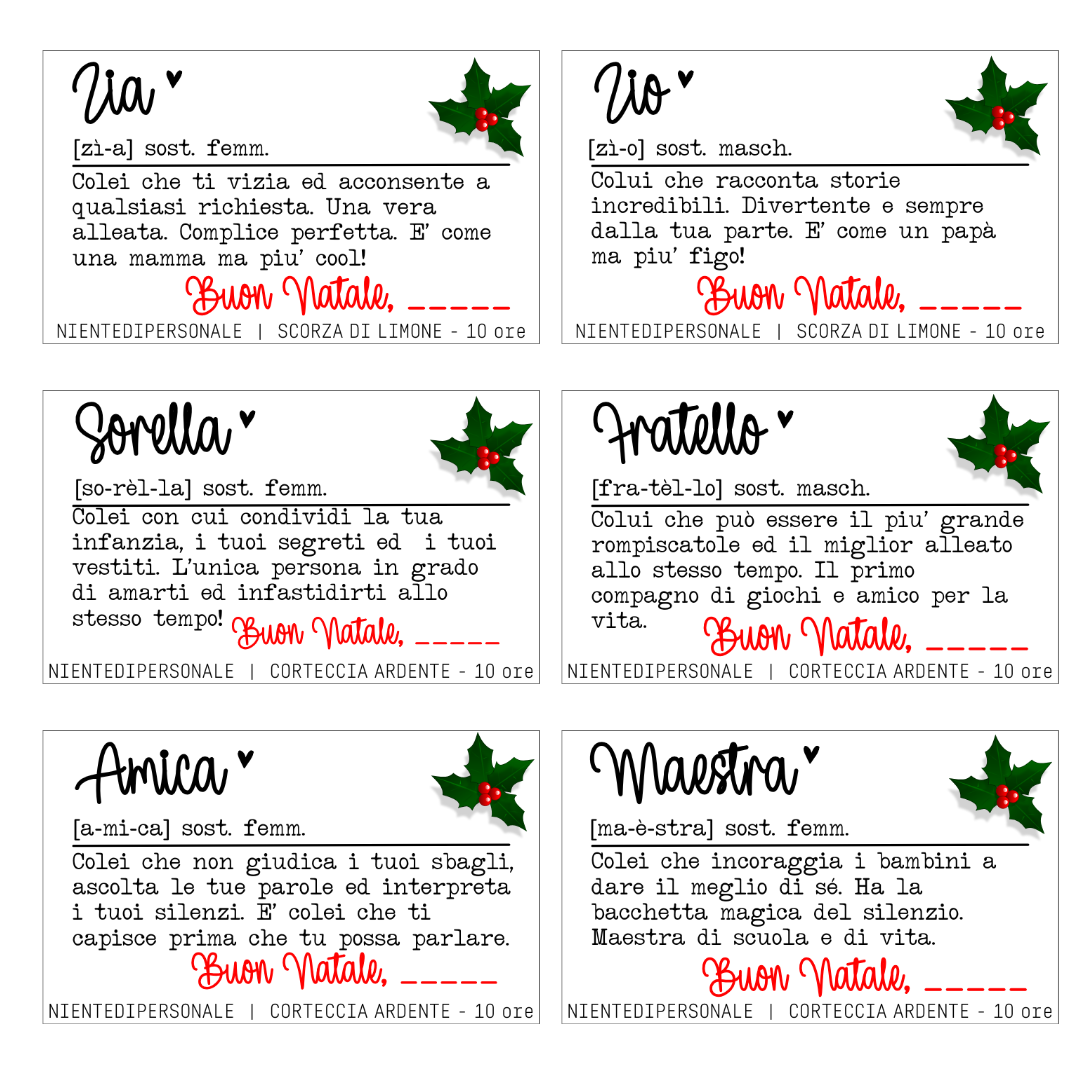 Candela Natale con dedica