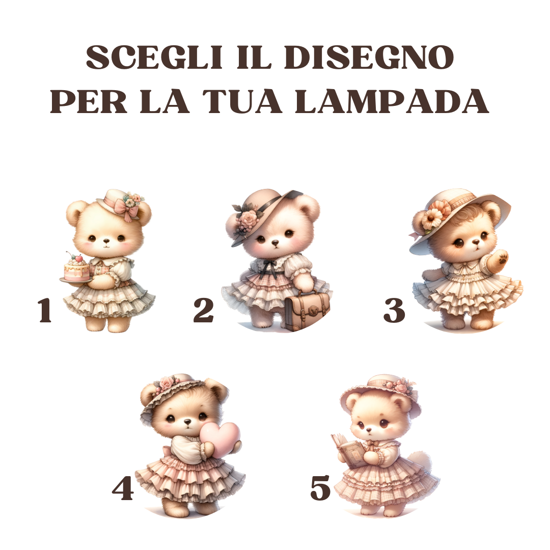 Lampada cameretta "Orsetta Vintage"