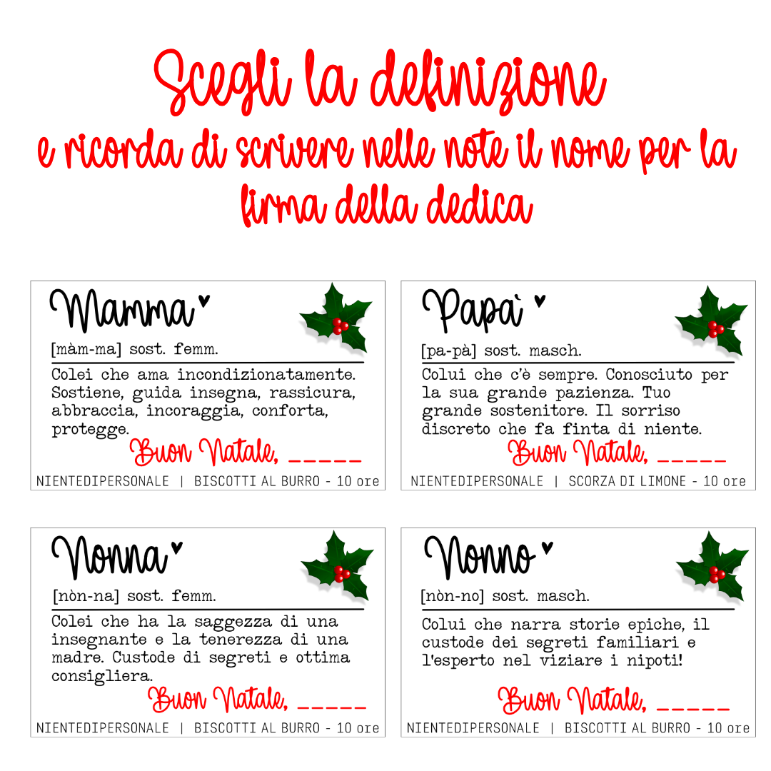 Candela Natale con dedica