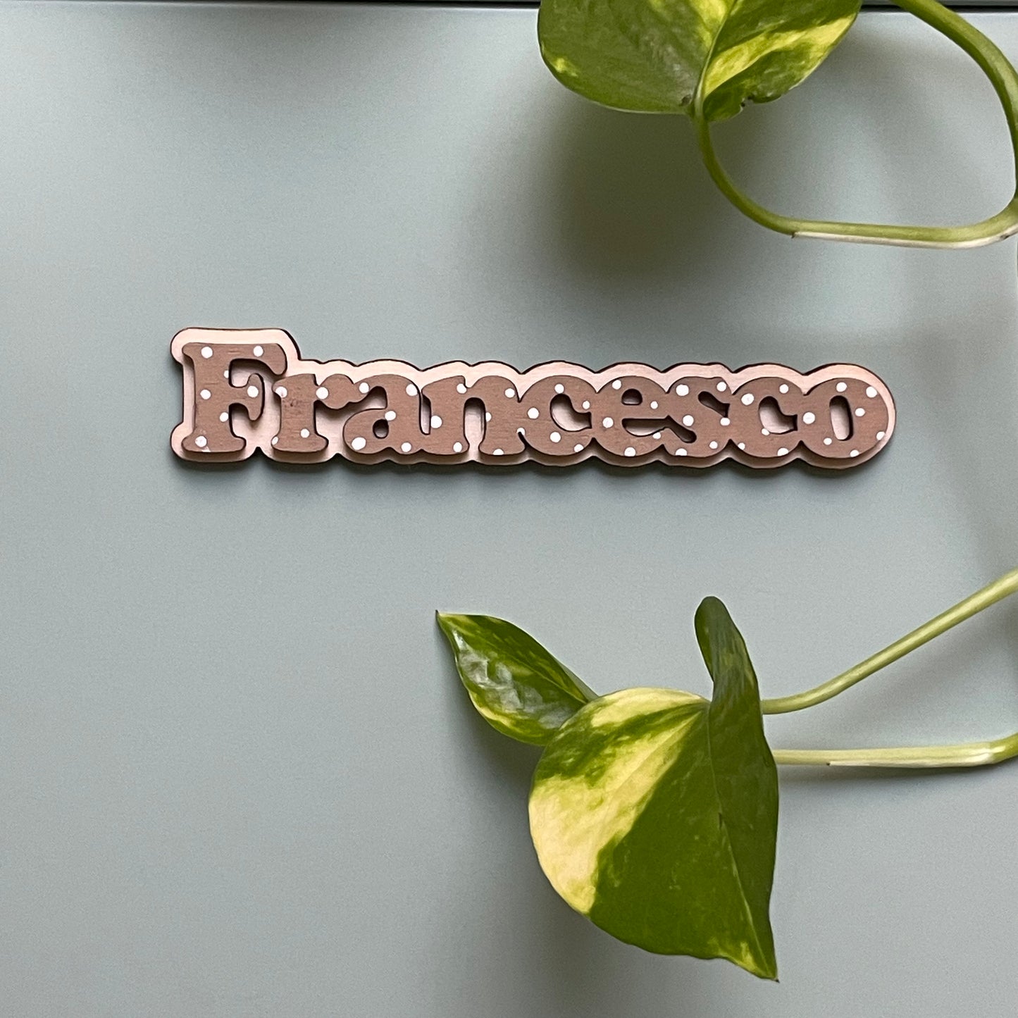 Calamita legno con nome