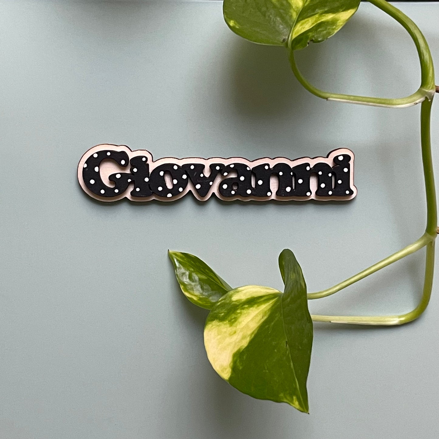 Calamita legno con nome