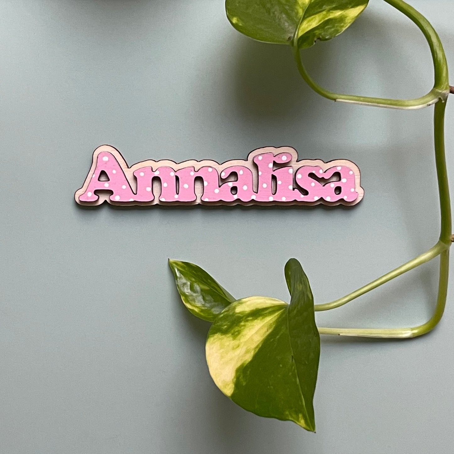 Calamita legno con nome