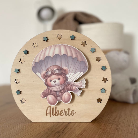 Lampada cameretta "Orsetto Aviatore"