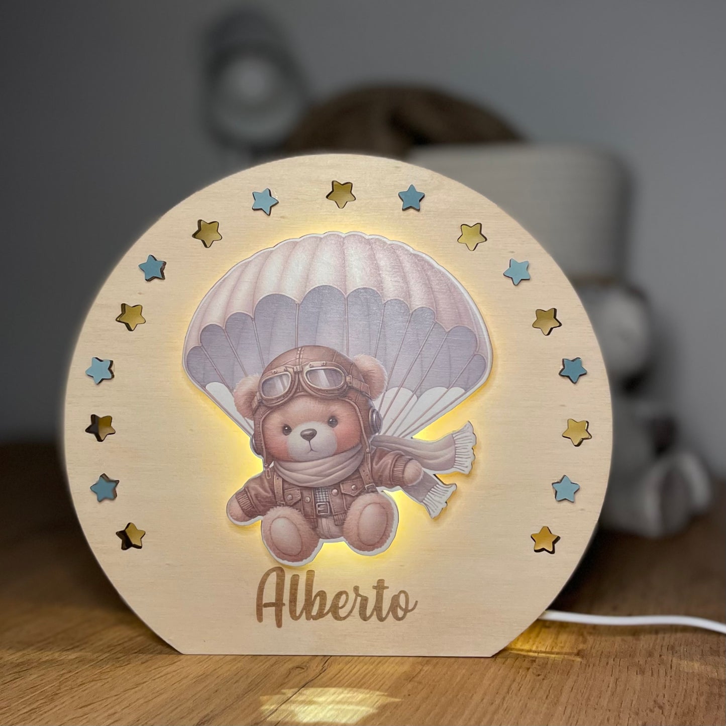 Lampada cameretta "Orsetto Aviatore"