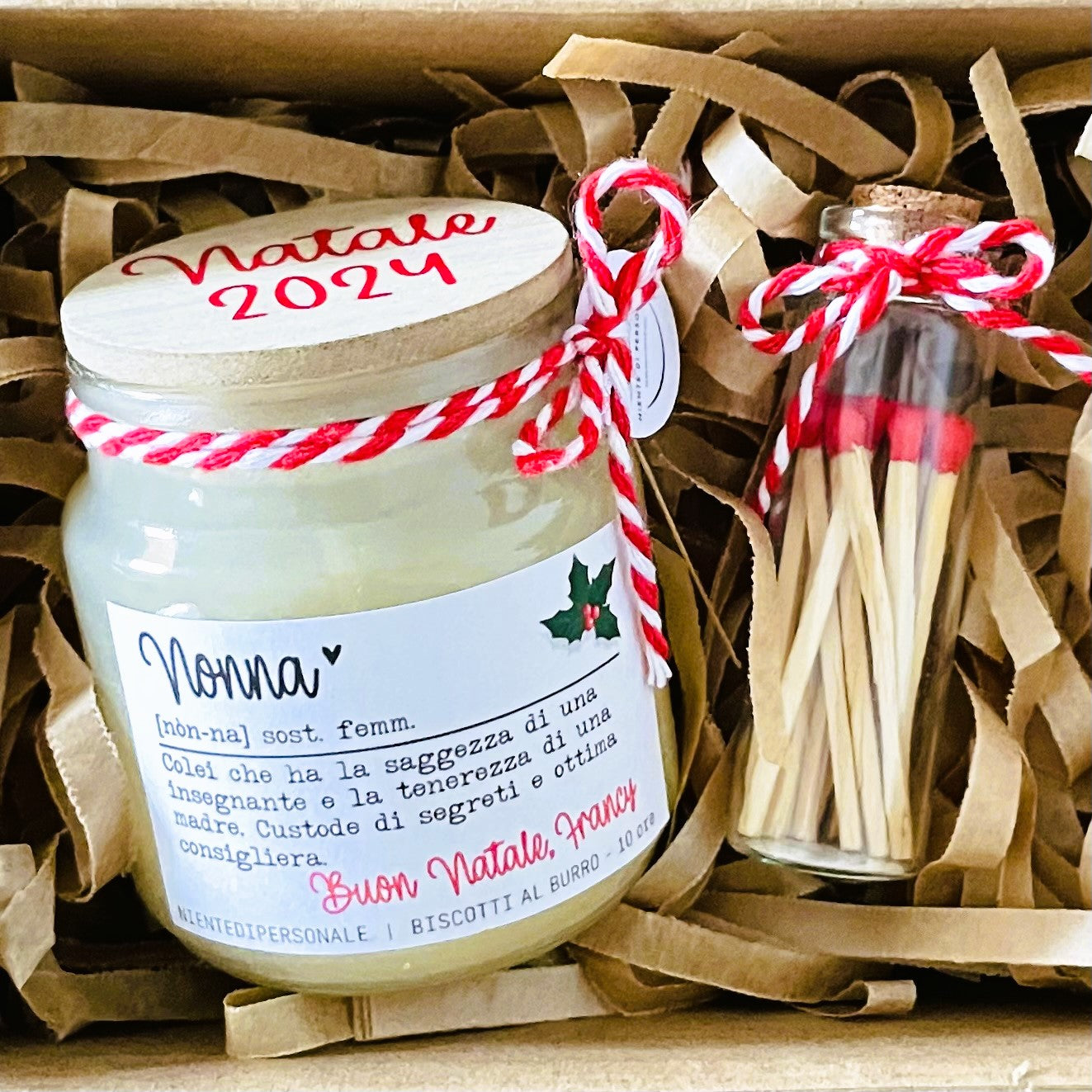 Candela Natale con dedica