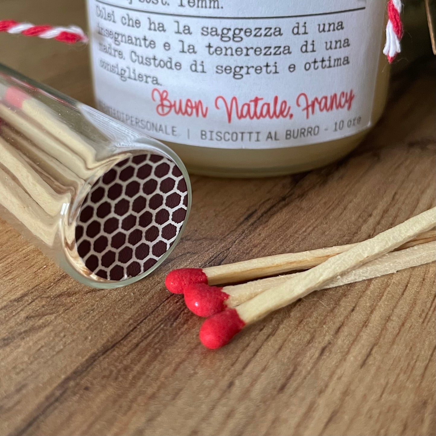 Candela Natale con dedica